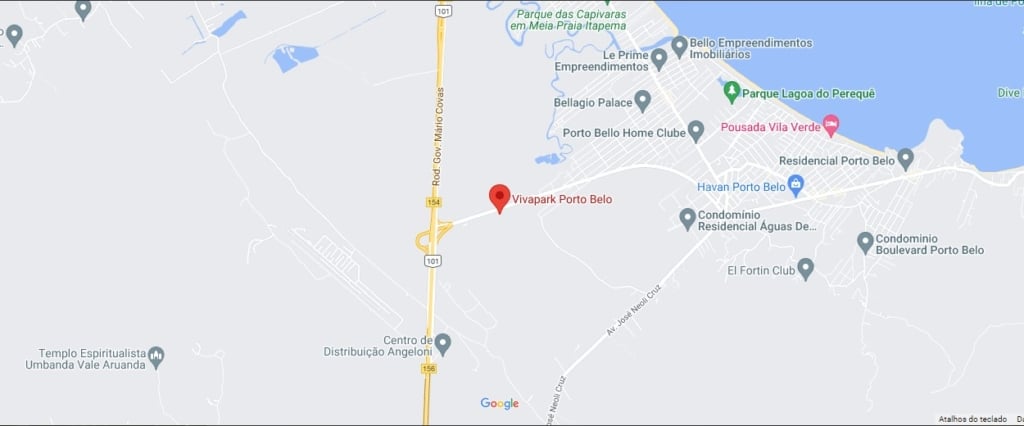 localização Vivapark Porto Belo SC